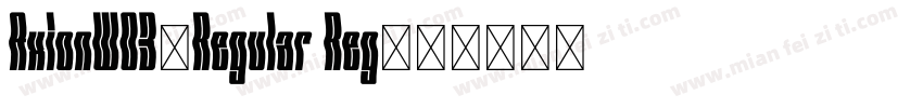 AxionW03-Regular Reg字体转换